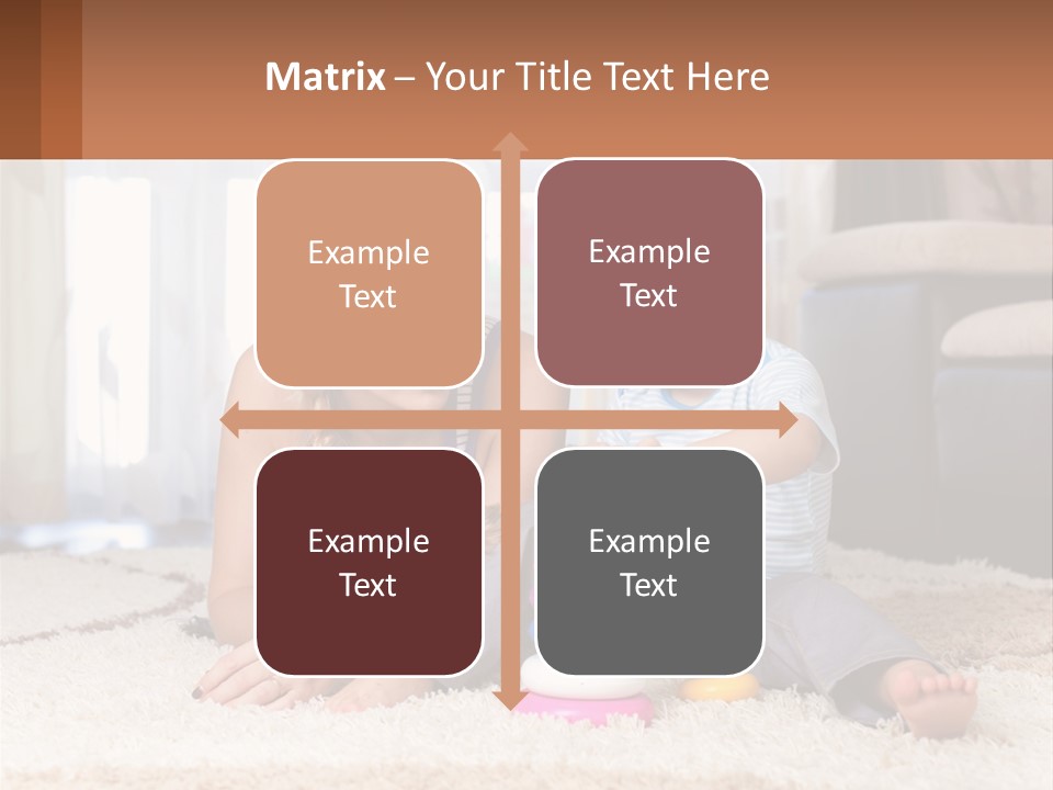 Mom Teaches Child PowerPoint Template