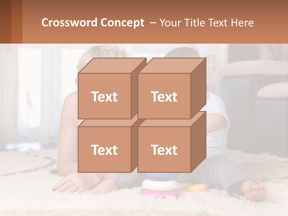 Mom Teaches Child PowerPoint Template