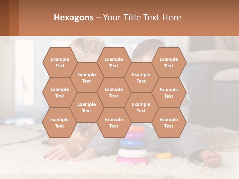 Mom Teaches Child PowerPoint Template