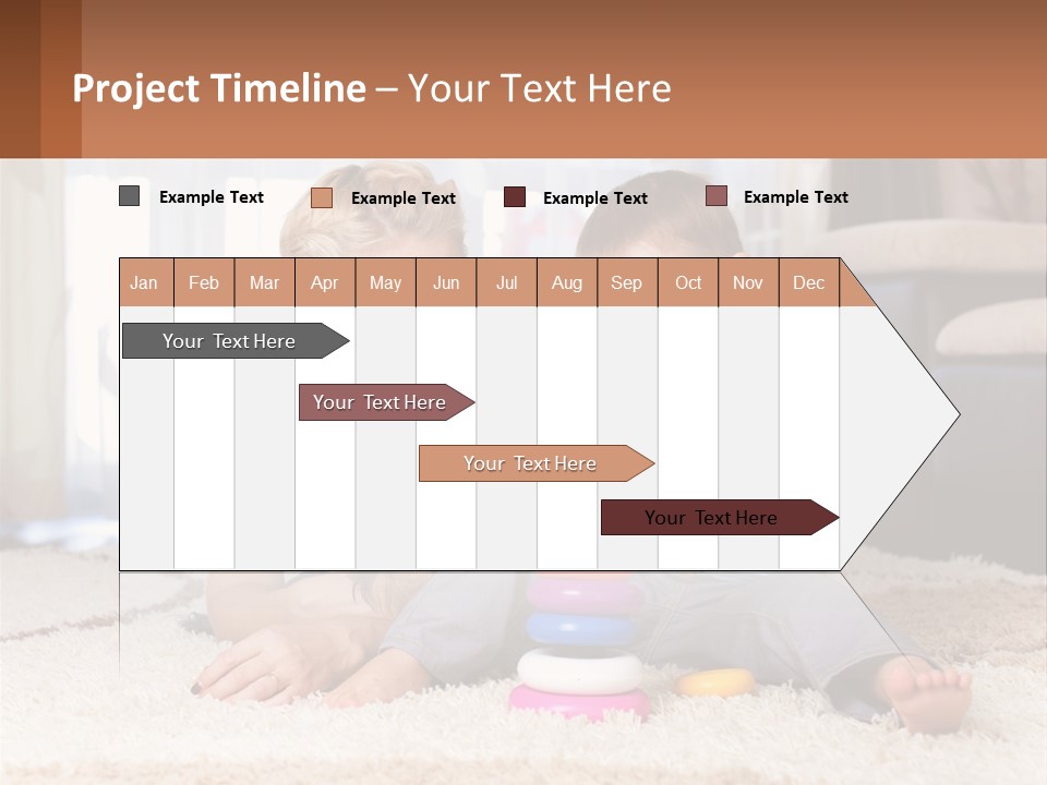 Mom Teaches Child PowerPoint Template