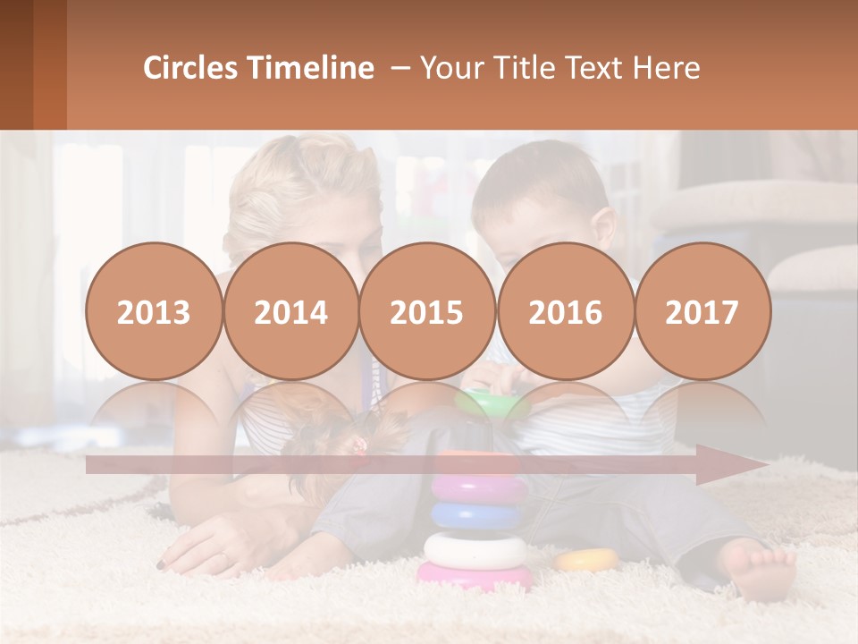 Mom Teaches Child PowerPoint Template