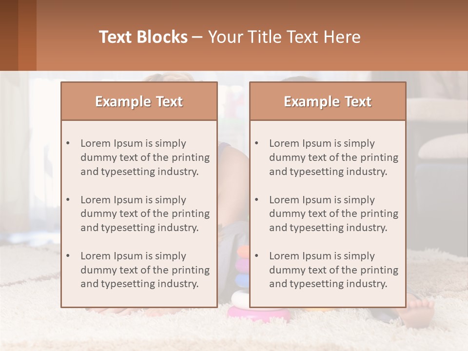 Mom Teaches Child PowerPoint Template