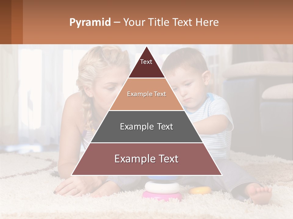 Mom Teaches Child PowerPoint Template