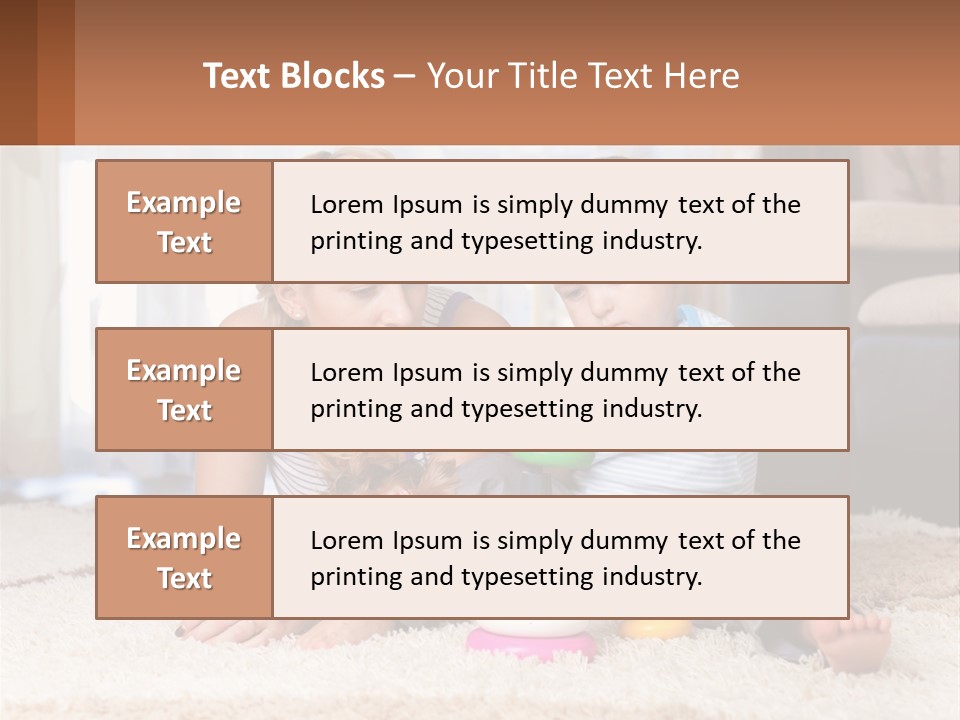 Mom Teaches Child PowerPoint Template