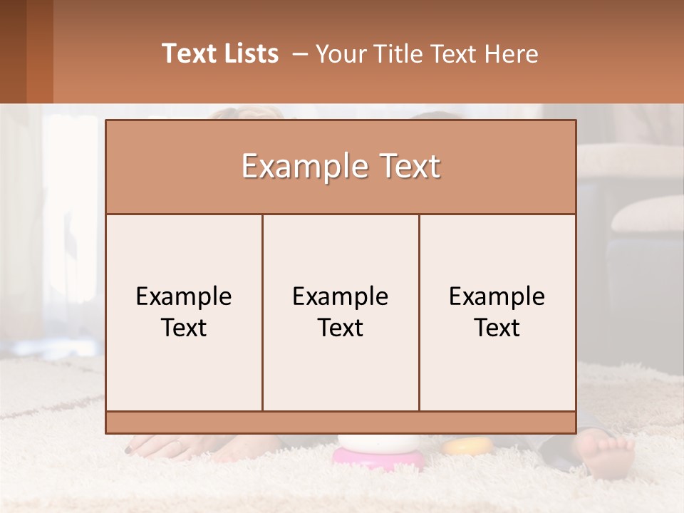 Mom Teaches Child PowerPoint Template