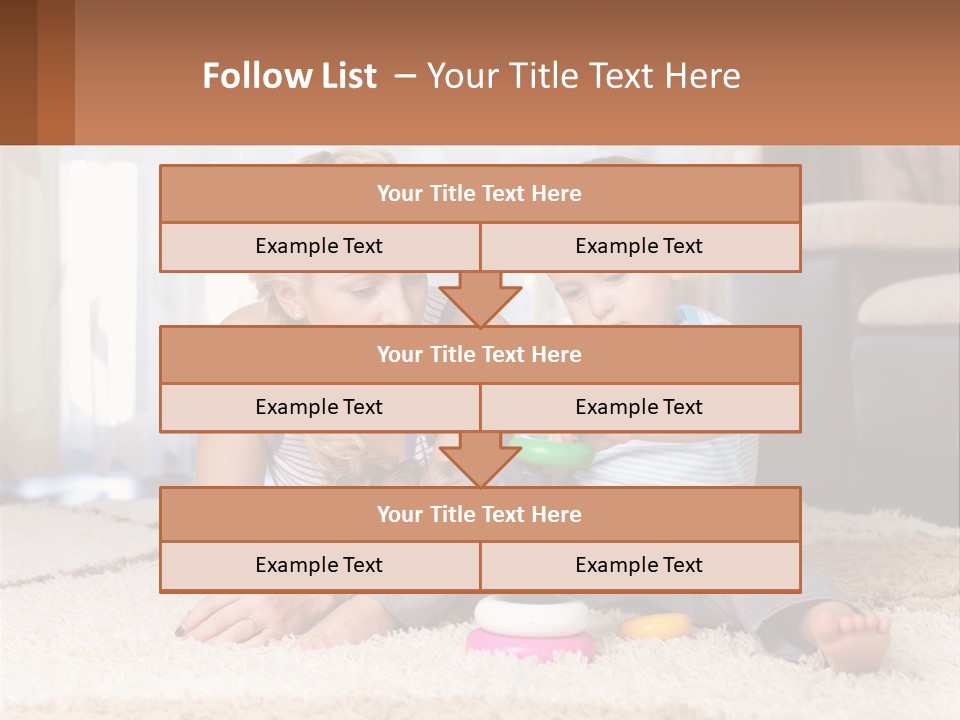 Mom Teaches Child PowerPoint Template