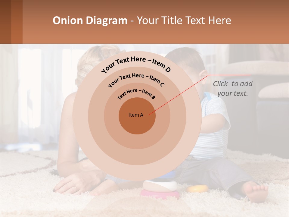 Mom Teaches Child PowerPoint Template