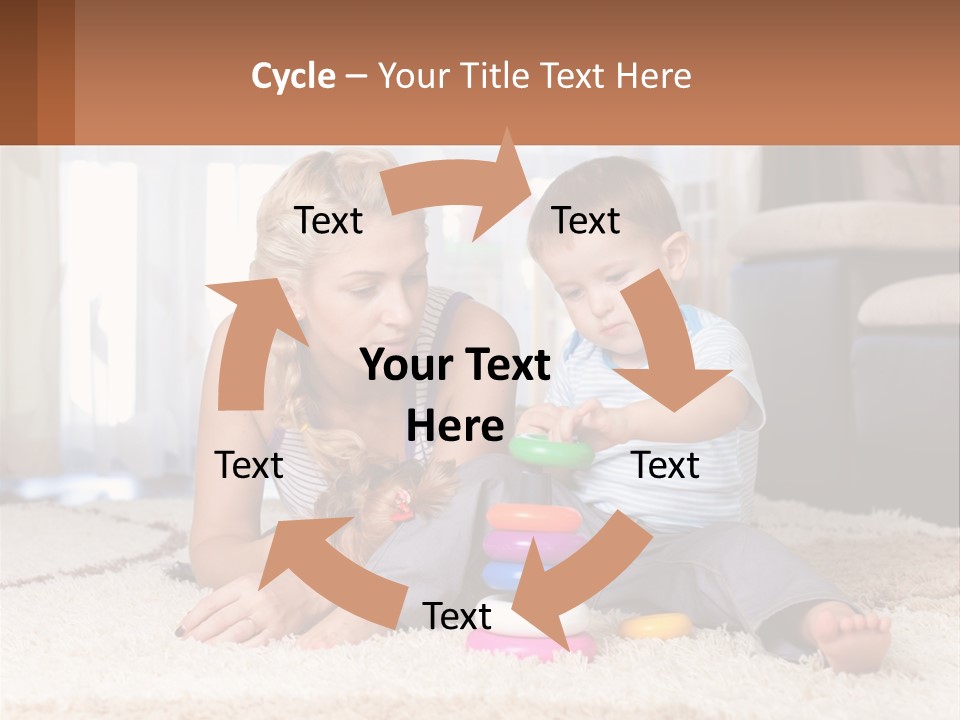 Mom Teaches Child PowerPoint Template