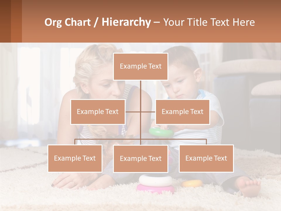 Mom Teaches Child PowerPoint Template