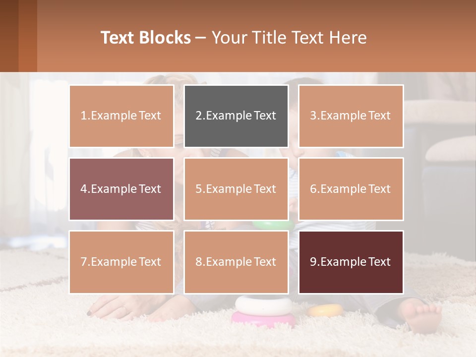 Mom Teaches Child PowerPoint Template