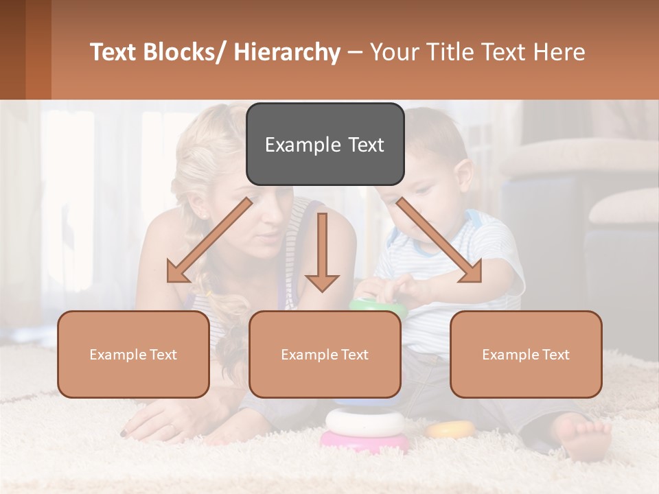 Mom Teaches Child PowerPoint Template