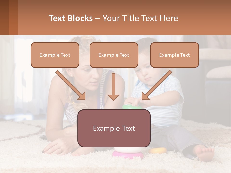 Mom Teaches Child PowerPoint Template