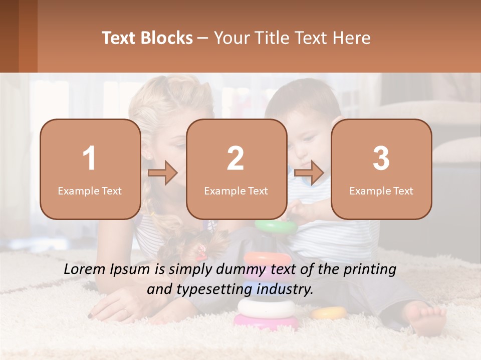 Mom Teaches Child PowerPoint Template