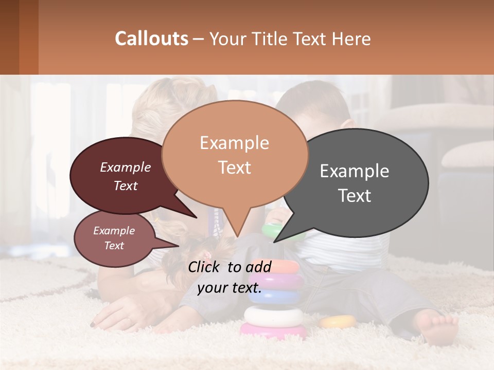 Mom Teaches Child PowerPoint Template
