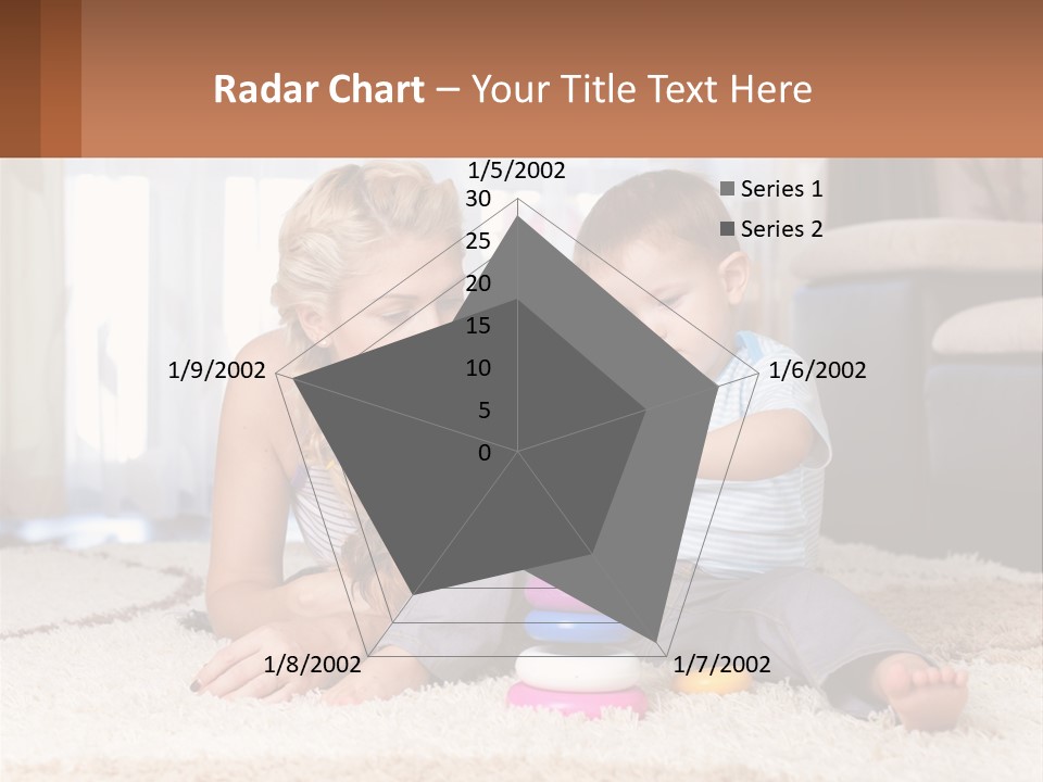 Mom Teaches Child PowerPoint Template