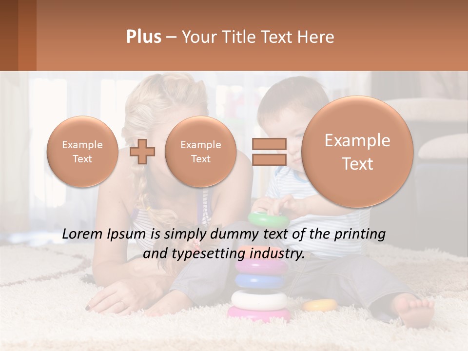 Mom Teaches Child PowerPoint Template