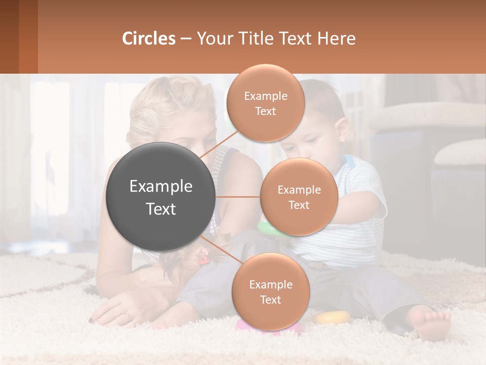 Mom Teaches Child PowerPoint Template