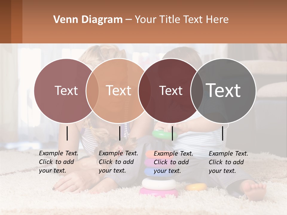 Mom Teaches Child PowerPoint Template