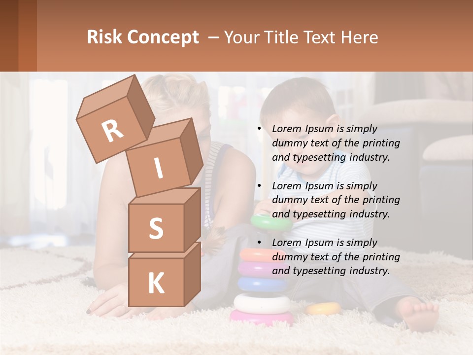 Mom Teaches Child PowerPoint Template