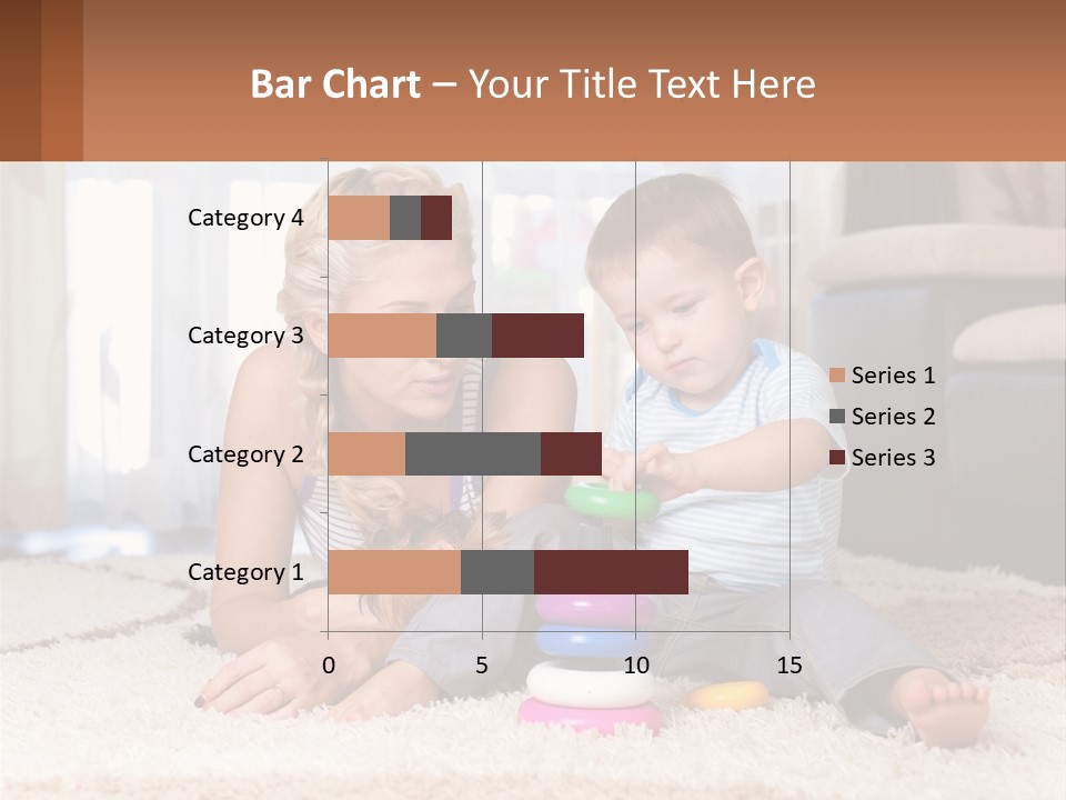 Mom Teaches Child PowerPoint Template