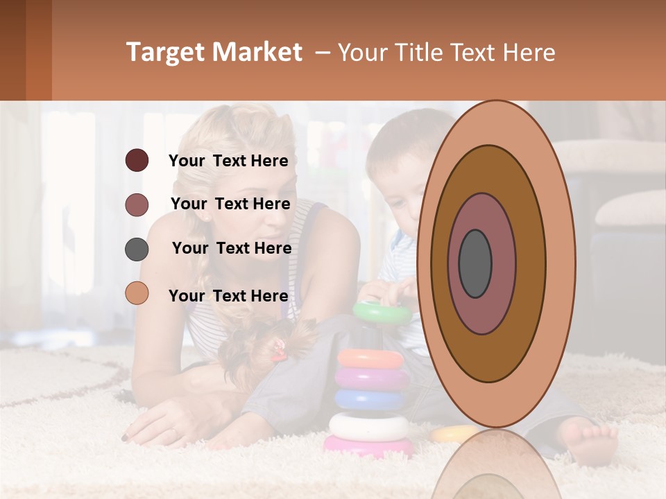 Mom Teaches Child PowerPoint Template