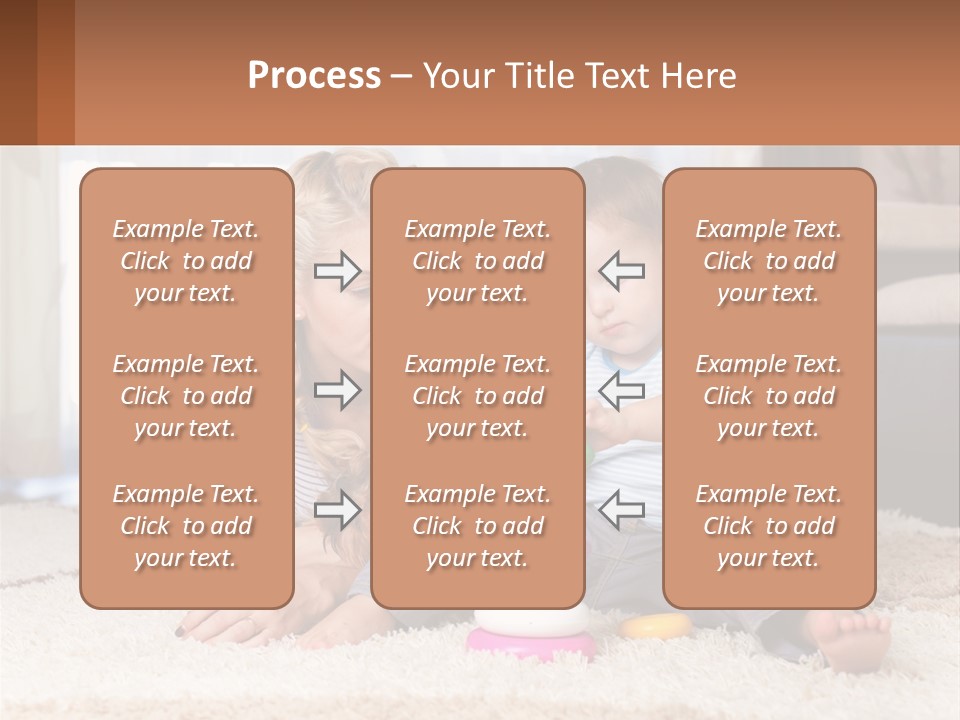Mom Teaches Child PowerPoint Template
