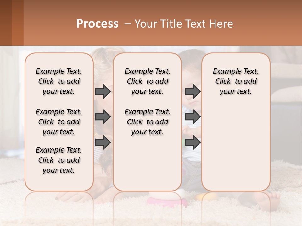 Mom Teaches Child PowerPoint Template