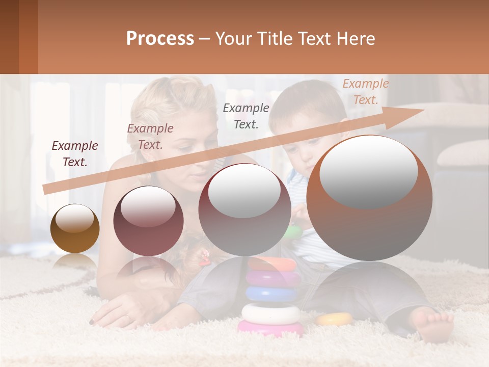 Mom Teaches Child PowerPoint Template