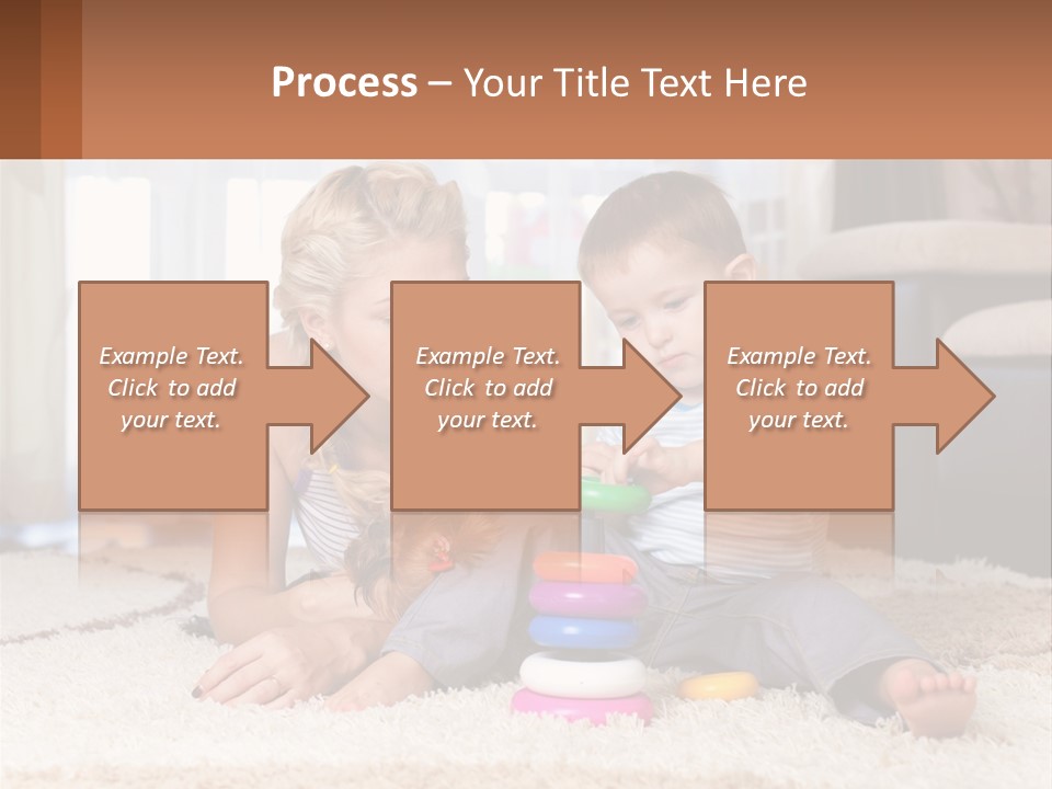 Mom Teaches Child PowerPoint Template