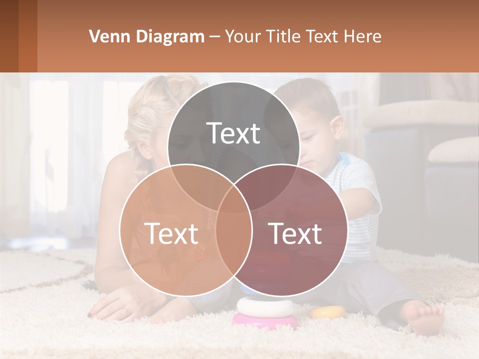 Mom Teaches Child PowerPoint Template