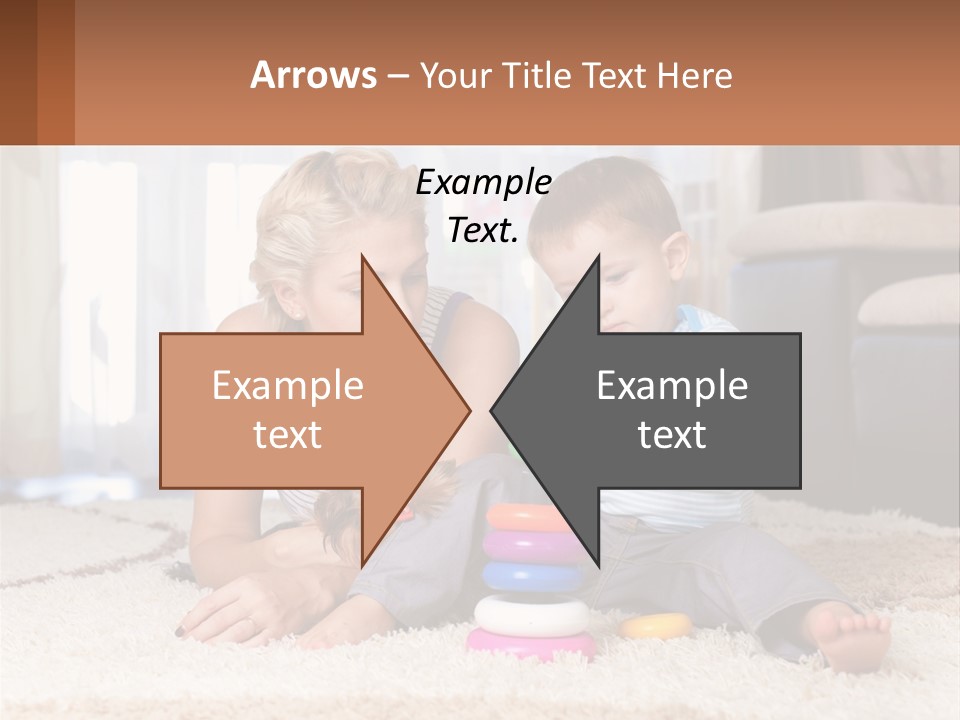 Mom Teaches Child PowerPoint Template
