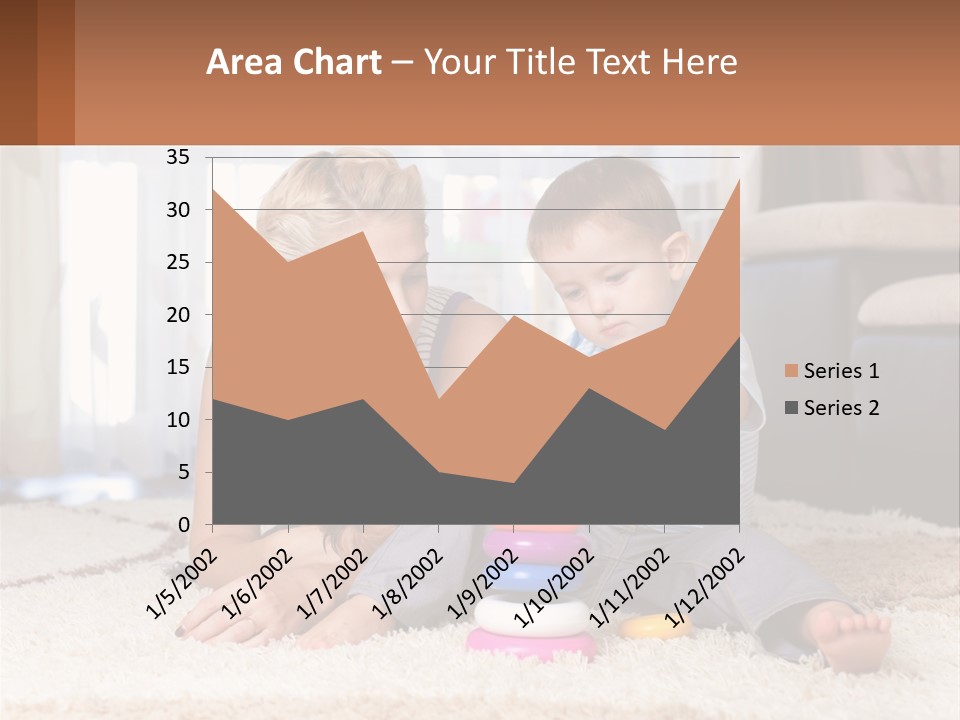 Mom Teaches Child PowerPoint Template