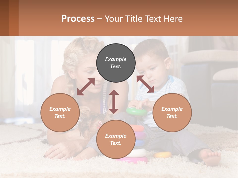 Mom Teaches Child PowerPoint Template