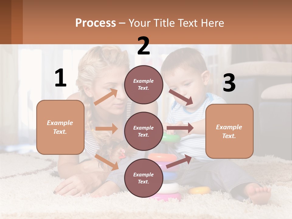 Mom Teaches Child PowerPoint Template