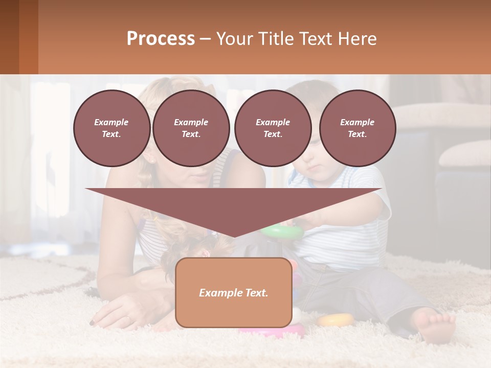 Mom Teaches Child PowerPoint Template