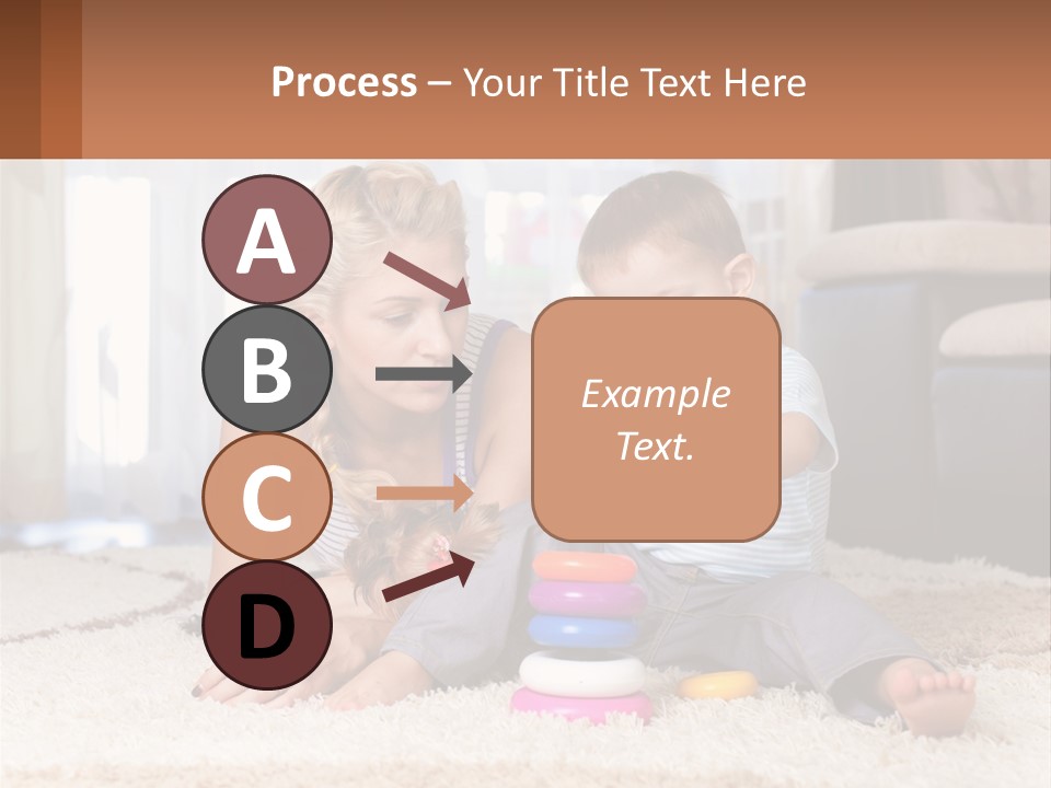 Mom Teaches Child PowerPoint Template