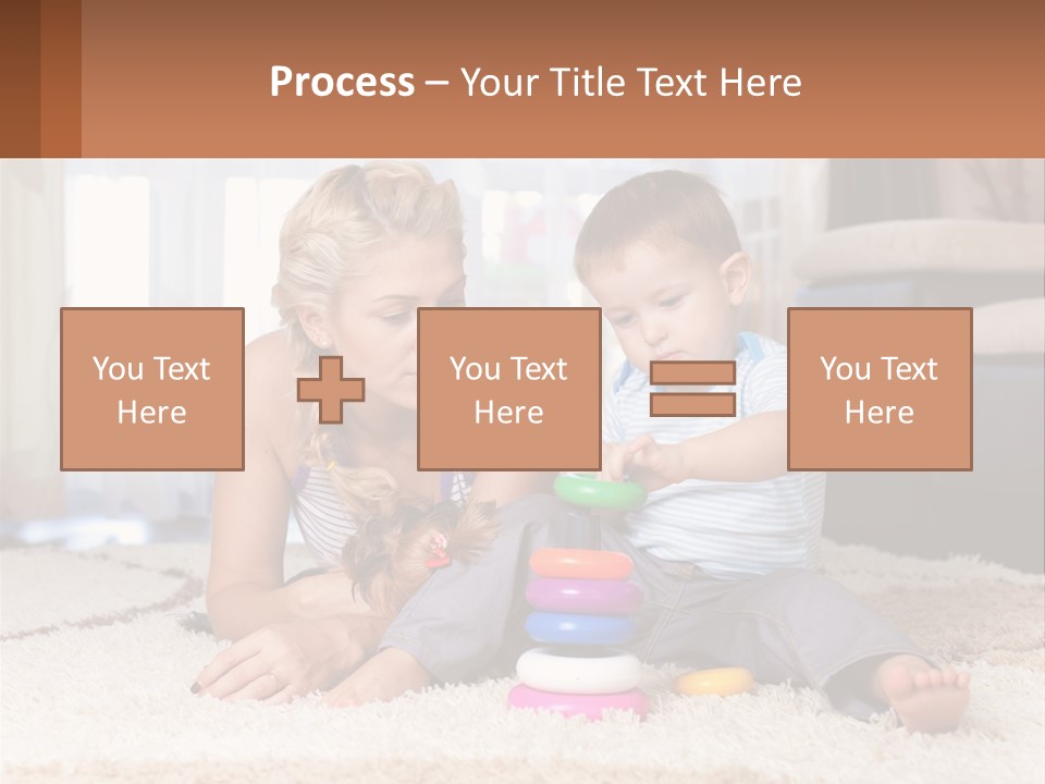 Mom Teaches Child PowerPoint Template