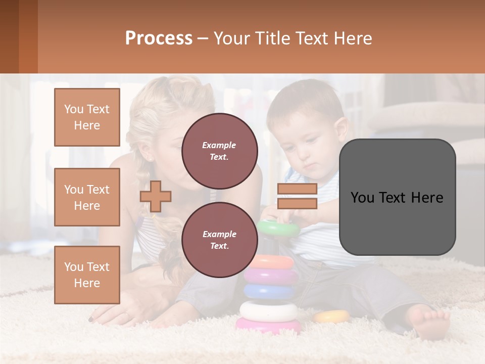 Mom Teaches Child PowerPoint Template