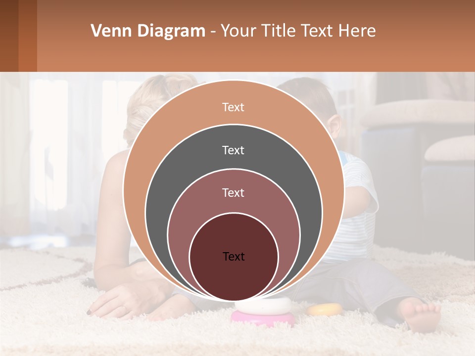 Mom Teaches Child PowerPoint Template