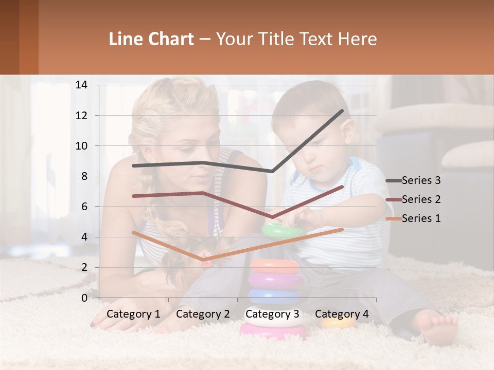 Mom Teaches Child PowerPoint Template