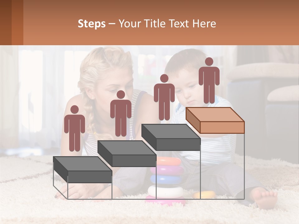 Mom Teaches Child PowerPoint Template