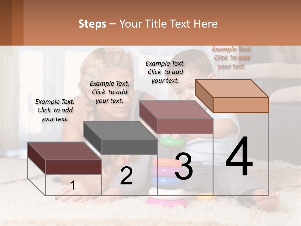 Mom Teaches Child PowerPoint Template