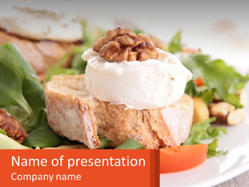 Butter With Walnuts PowerPoint Template