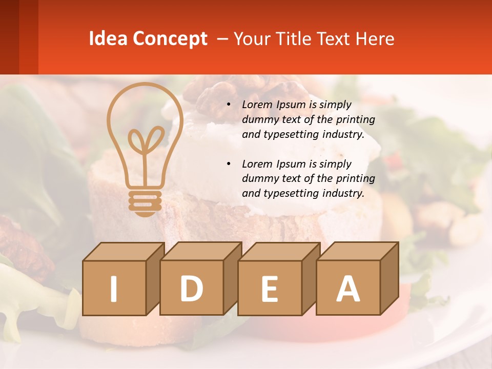 Butter With Walnuts PowerPoint Template