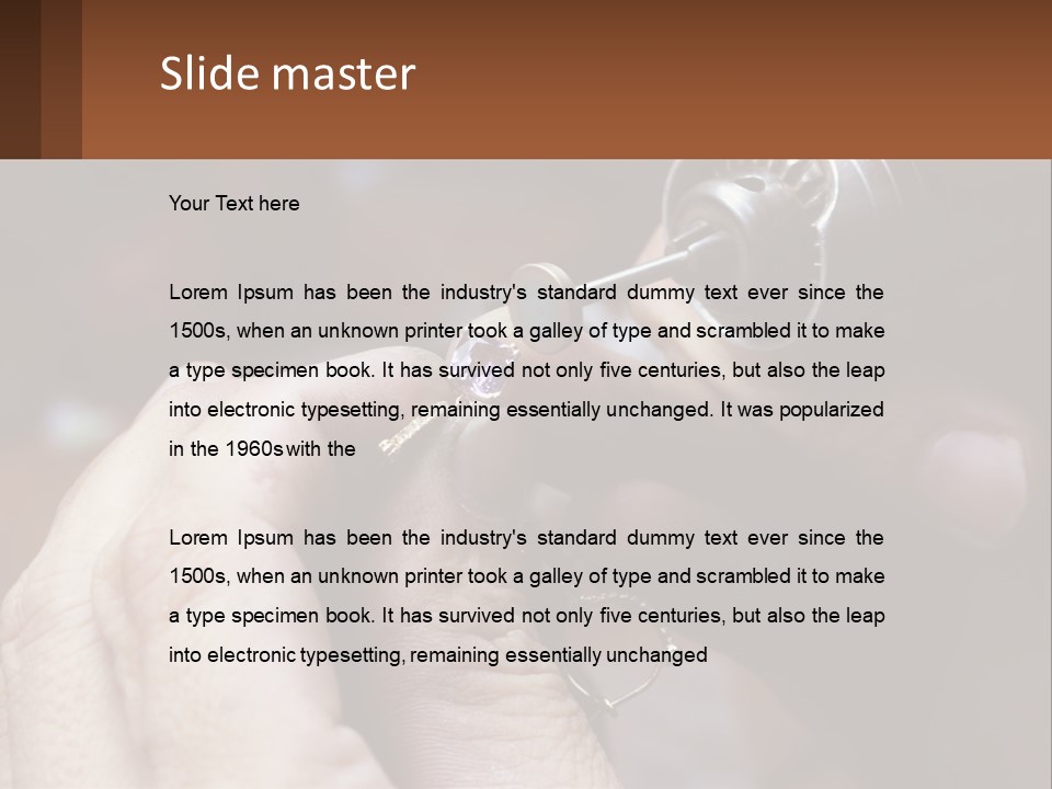 Jewelry Work PowerPoint Template