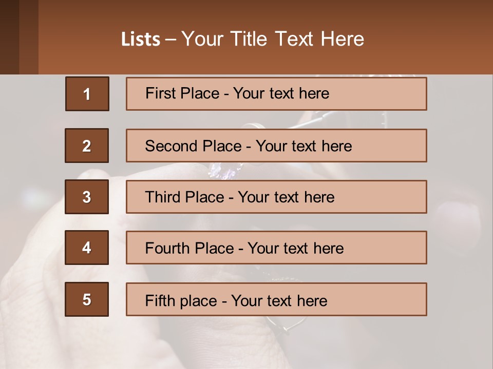 Jewelry Work PowerPoint Template