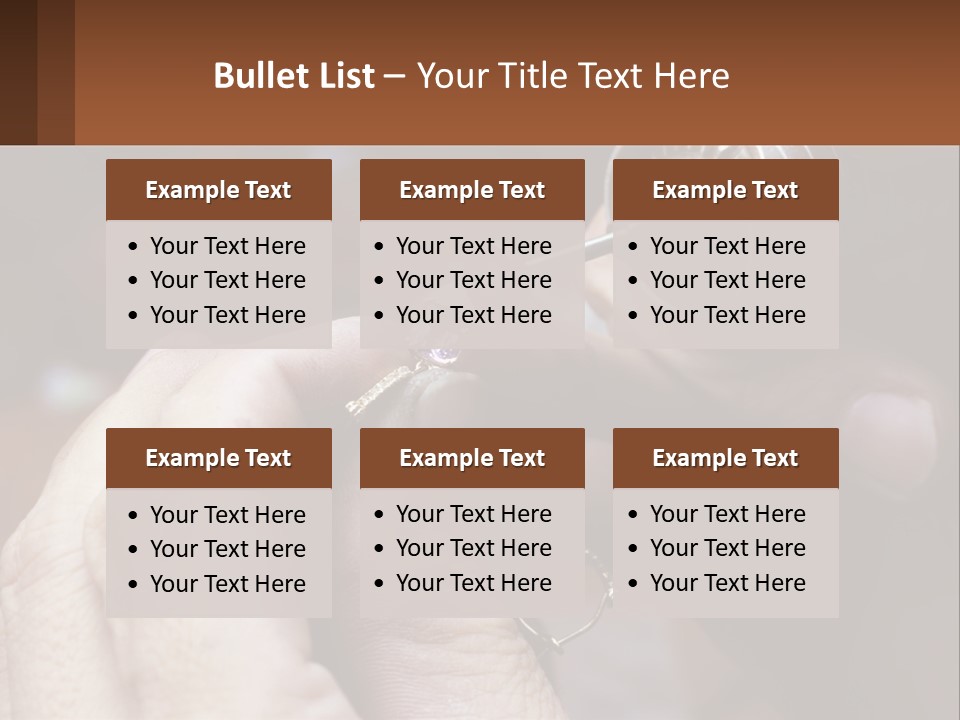 Jewelry Work PowerPoint Template