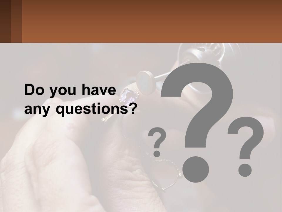 Jewelry Work PowerPoint Template