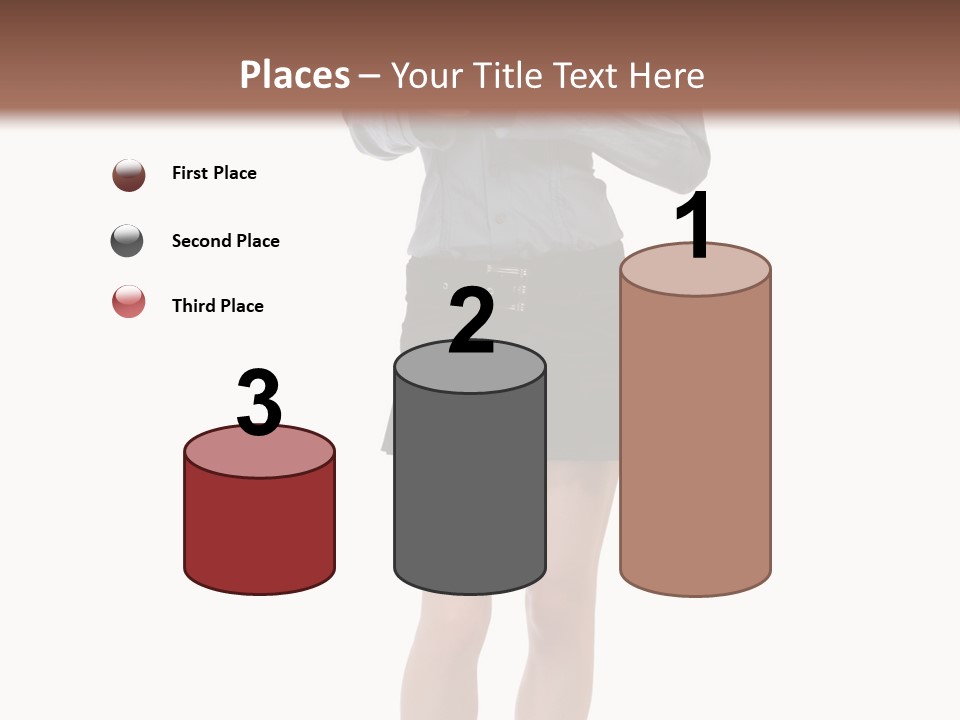 Girl With A Phone PowerPoint Template