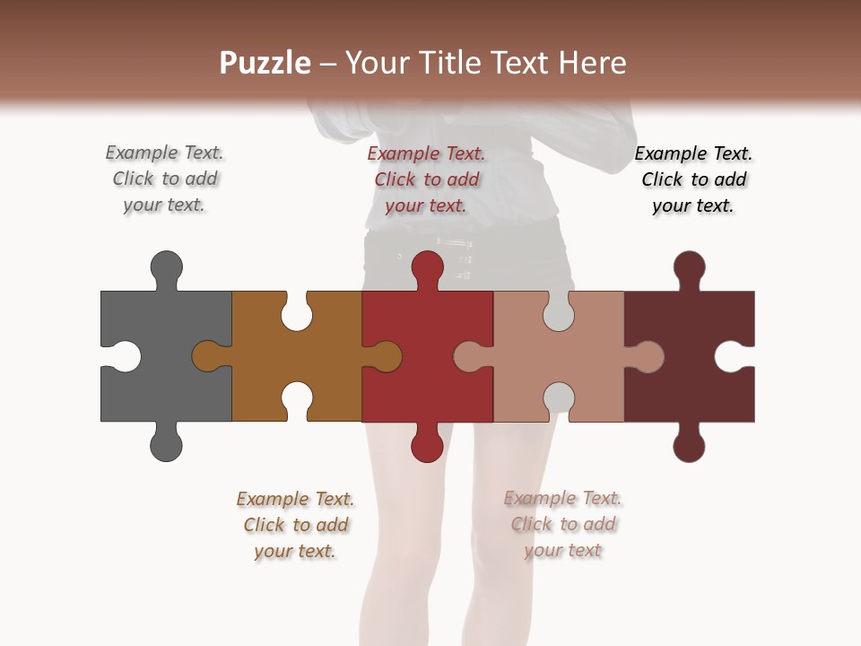 Girl With A Phone PowerPoint Template